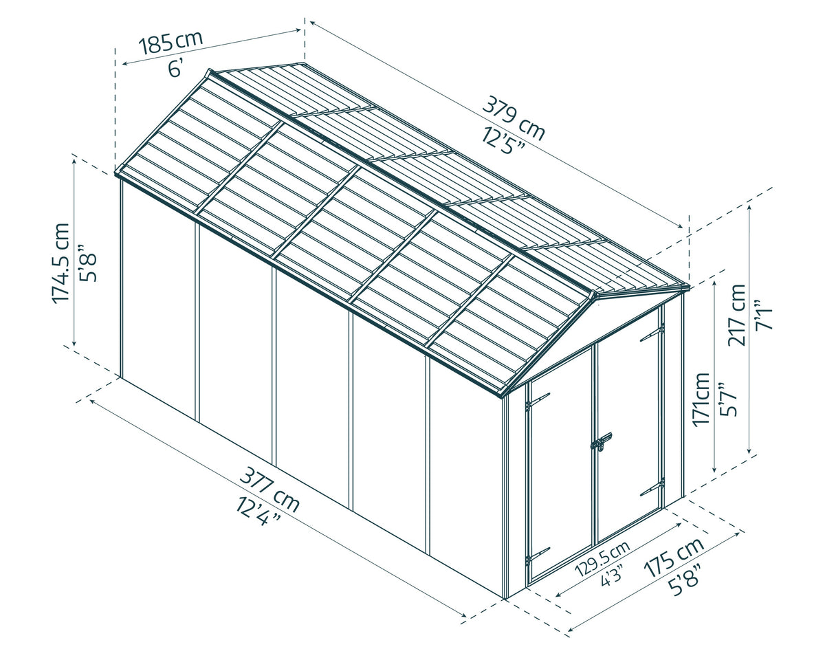 Canopia Rubicon 6' Shed - Gray