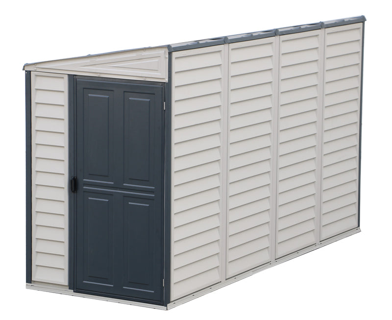 Duramax Sidemate Plus 4'x10' Vinyl Resin Shed with Foundation Kit