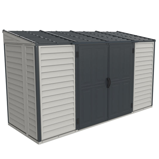 Duramax Sidemate Pro Adobe 10'x 4' Vinyl Resin Outdoor Storage Shed with Foundation Kit - 36825