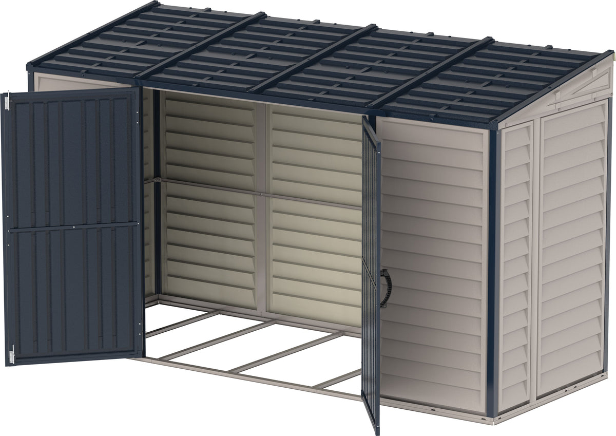 Duramax Sidemate Pro Adobe 10'x 4' Vinyl Resin Outdoor Storage Shed with Foundation Kit - 36825