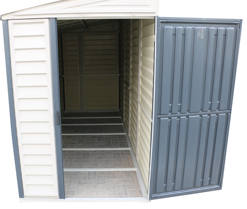 Duramax Sidemate Plus 4'x10' Vinyl Resin Shed with Foundation Kit