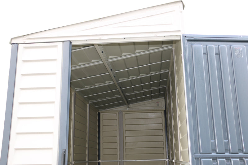 Duramax Sidemate Plus 4'x10' Vinyl Resin Shed with Foundation Kit