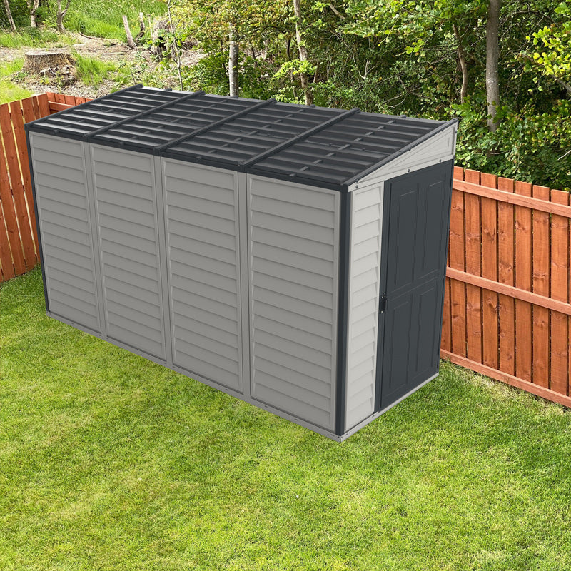 Duramax Sidemate Plus 4'x10' Vinyl Resin Shed with Foundation Kit