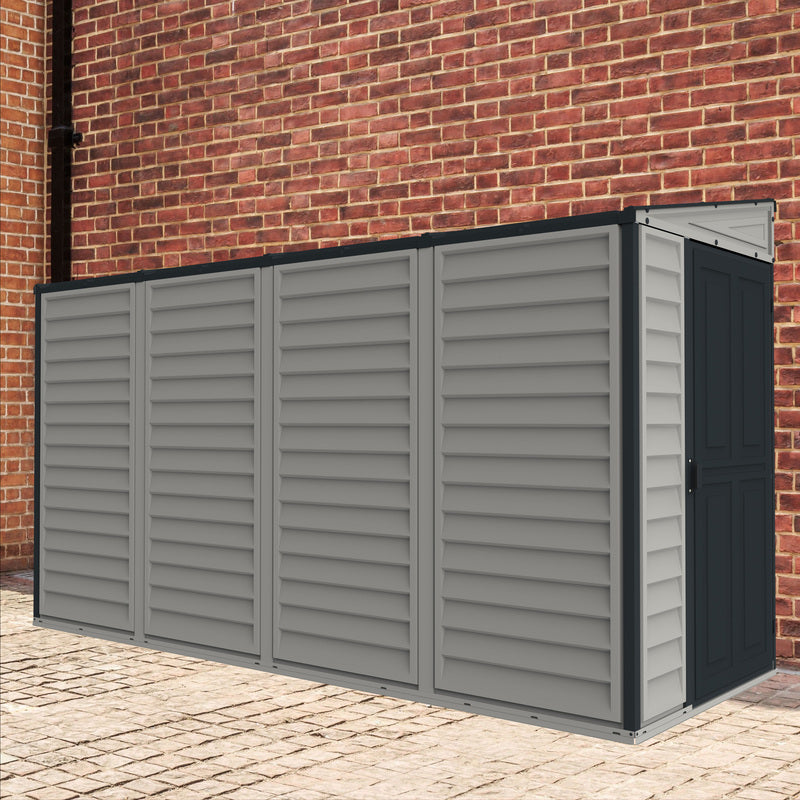 Duramax Sidemate Plus 4'x10' Vinyl Resin Shed with Foundation Kit