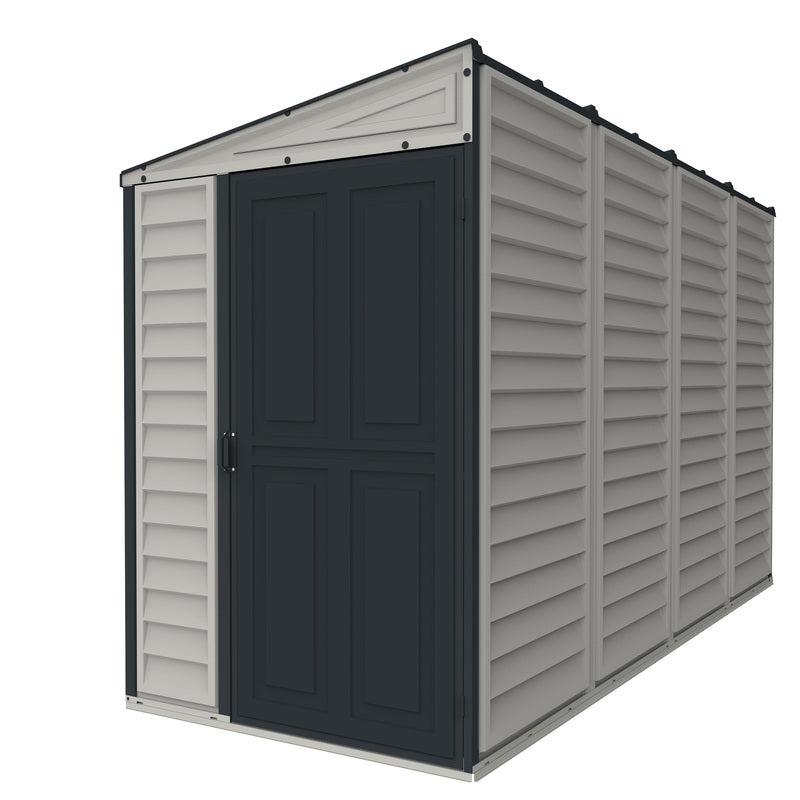 Duramax Sidemate Plus 4'x10' Vinyl Resin Shed with Foundation Kit