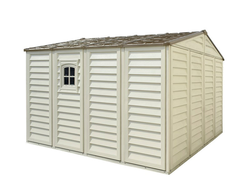 Duramax Woodbridge Plus Ivory 10.5'x10' Shed with Foundation - 40224