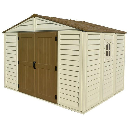Duramax Woodbridge Plus Ivory 10.5'x8' Shed with Foundation - 40214