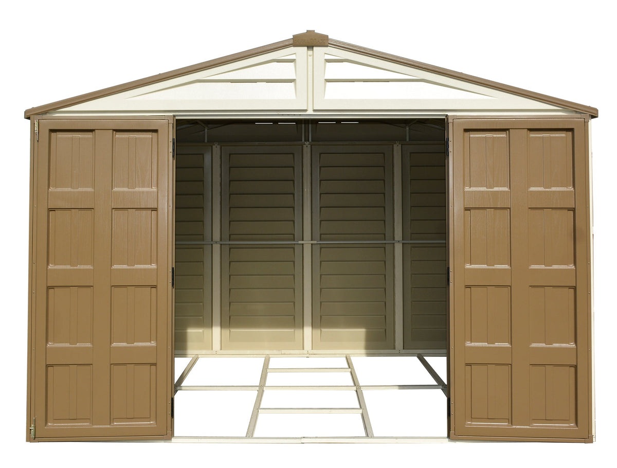 Duramax Woodbridge Plus Ivory 10.5'x8' Shed with Foundation - 40214