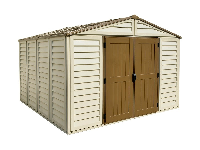 Duramax Woodbridge Plus Ivory 10.5'x10' Shed with Foundation - 40224