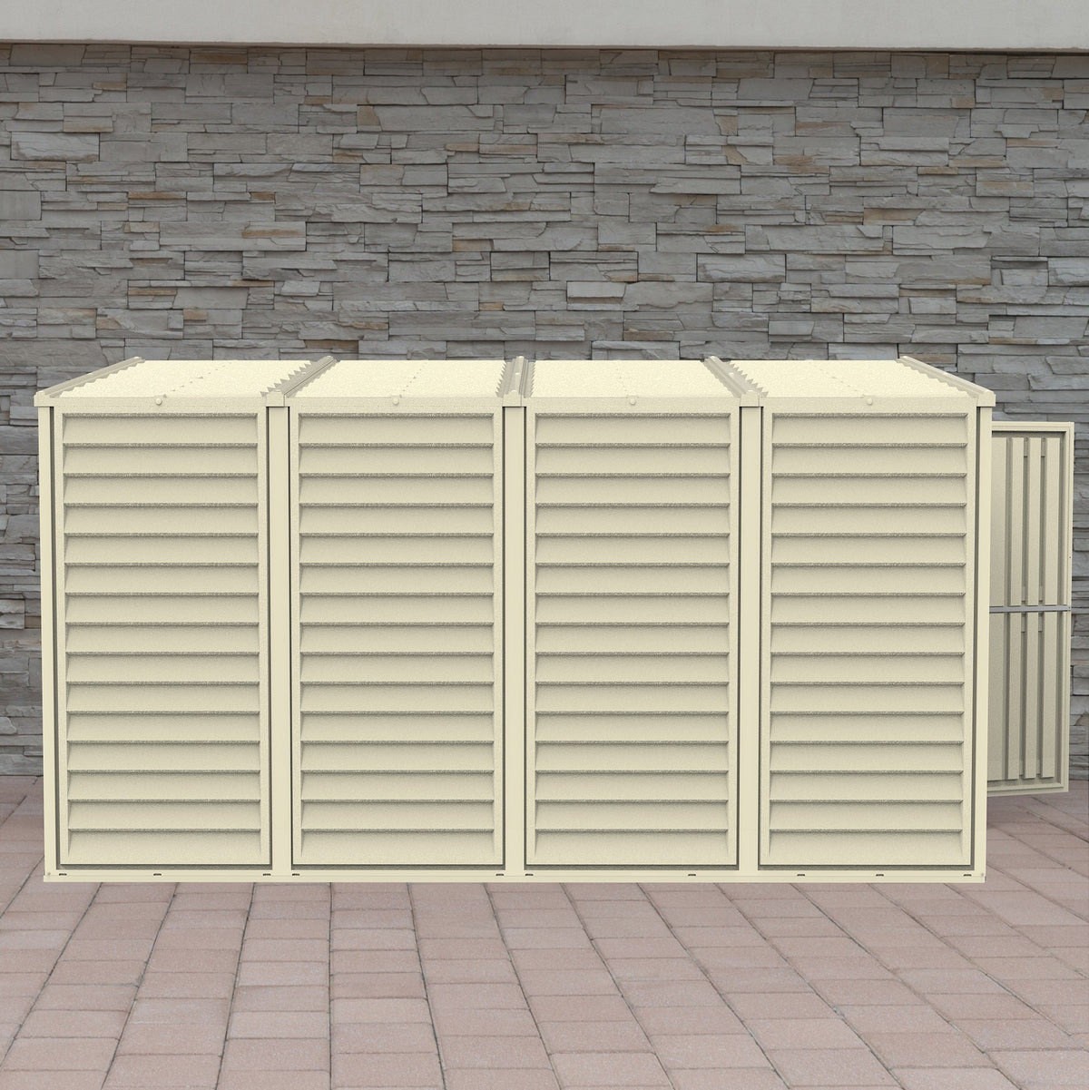 Duramax Sidemate 4'x10' Vinyl Resin Outdoor Storage Shed with Foundation Kit