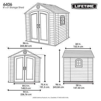 Lifetime 8 x 5 ft. Shed - 6406