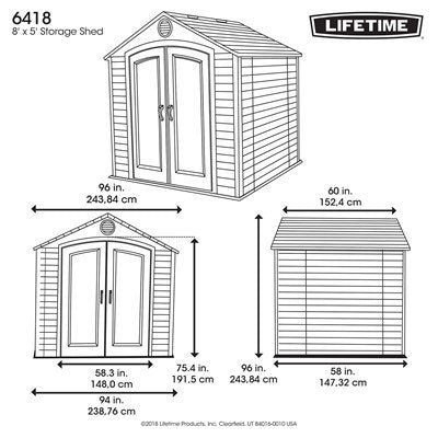 Lifetime 8 x 5 ft. Shed - 6418