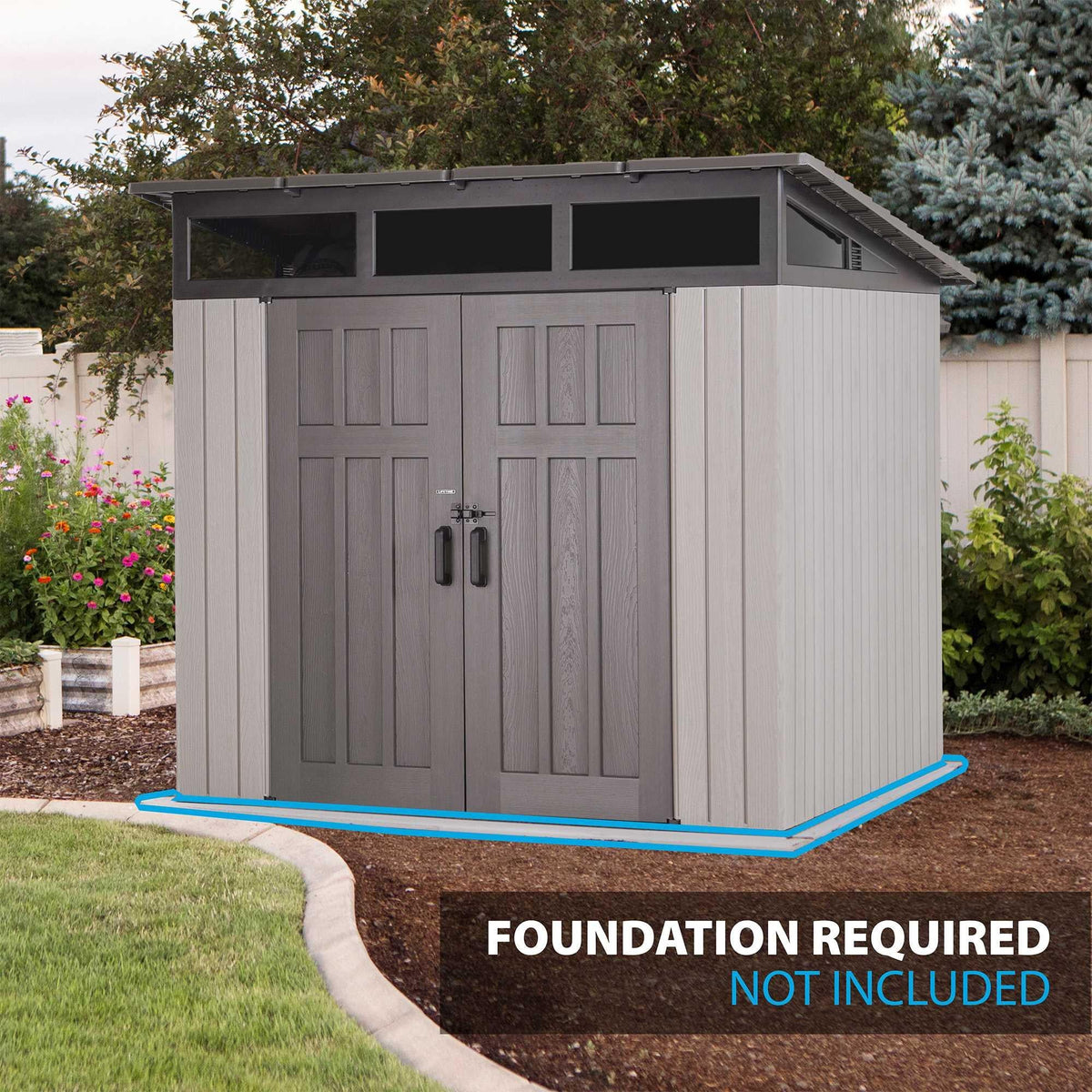 Lifetime 8.3 Ft. X 8.3 Ft. Farmhouse Storage Shed - 60542