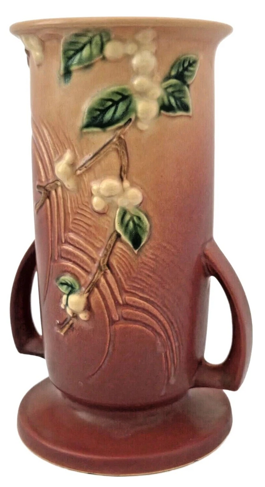 Vintage Embossed Floral Ceramic Decorative Vase – 9.5” Art Pottery